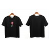 TE3112YZS Korean fashion rose decoration short sleeve t-shirt