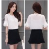 TE5030XBFS Korean fashion round neck flouncing trumpet sleeve tops with tight hip skirt