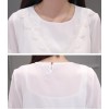 TE5030XBFS Korean fashion round neck flouncing trumpet sleeve tops with tight hip skirt