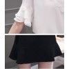 TE5030XBFS Korean fashion round neck flouncing trumpet sleeve tops with tight hip skirt