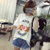 TE521XGM Student pullover cartoon print short sleeve loose t-shirt