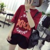 TE521XGM Student pullover cartoon print short sleeve loose t-shirt