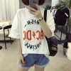 TE521XGM Student pullover cartoon print short sleeve loose t-shirt