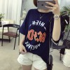 TE521XGM Student pullover cartoon print short sleeve loose t-shirt