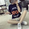 TE521XGM Student pullover cartoon print short sleeve loose t-shirt