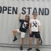 TE531XGM Harajuku style face print short sleeve couples t-shirt