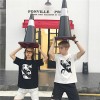 TE531XGM Harajuku style face print short sleeve couples t-shirt