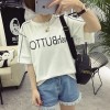 TE536XGM Harajuku style student letters print short sleeve t-shirt