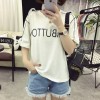 TE536XGM Harajuku style student letters print short sleeve t-shirt