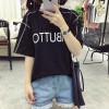 TE536XGM Harajuku style student letters print short sleeve t-shirt