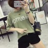 TE536XGM Harajuku style student letters print short sleeve t-shirt