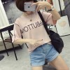 TE536XGM Harajuku style student letters print short sleeve t-shirt