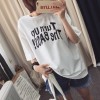TE5510XGM Student personality letters print trendy round neck t-shirt