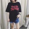 TE5510XGM Student personality letters print trendy round neck t-shirt