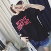 TE5510XGM Student personality letters print trendy round neck t-shirt