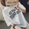 TE5510XGM Student personality letters print trendy round neck t-shirt