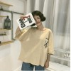 TE6305GZF Loose eagle embroidery hollow out back t-shirt