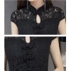 TE9507WMSS Korean fashion slim temperament lace cheongsam dress