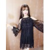 TE0358YJR Off shoulder trumpet sleeve lace dress