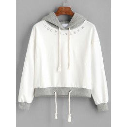 TE3091YZS Splicing embroidery casual preppy style hoodies