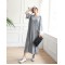 TE6552YZS Large size slit hem loose casual maxi dress