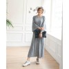 TE6552YZS Large size slit hem loose casual maxi dress