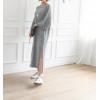 TE6552YZS Large size slit hem loose casual maxi dress