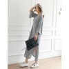 TE6552YZS Large size slit hem loose casual maxi dress