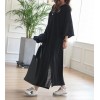 TE6552YZS Large size slit hem loose casual maxi dress