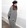 TE6554YZS Spring fashion long sleeve slit maxi dress