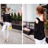 TE6555YZS Candy color one side off shoulder sexy long sleeve t-shirt