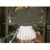 TE6558YZS Korean fashion large size stripes letters print batwing sleeve t-shirt