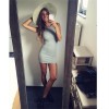 TE8747HRCL Hot sale sexy sleeveless off shoulder halter tight hip dress