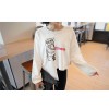 TE1561GJWL Casual fashion loose joker embroidery irregular t-shirt