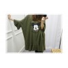 TE1562GJWL Plus size batwing sleeve flouncing print large t-shirt