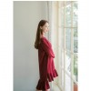 TE1563GJWL Korean fashion loose fashion irregular flouncing hem long t-shirt dress