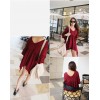 TE1569GJWL Loose fashion v neck backless irregular t-shirt