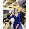 TE5346JMOM Euramerican low-cut paillette formal long dress