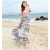 TE2151LY Print bohemia wide hem chiffon beach skirt