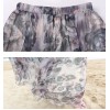 TE2151LY Print bohemia wide hem chiffon beach skirt