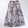 TE2151LY Print bohemia wide hem chiffon beach skirt