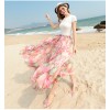 TE2157LY Print bohemia wide hem chiffon beach skirt