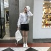 TE5027YZY Print organza sunscreen short coat