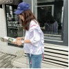 TE9357HLL Korean fashion flouncing loose round neck half sleeve t-shirt