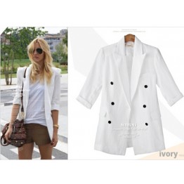 TE0829DN Europe fashion casual slim double-breasted jacket