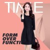 TE1062AKFS OL simple round neck temperament lace fashion dress