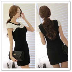 TE3932GJ New style temperament sexy hollow out tight hip dress
