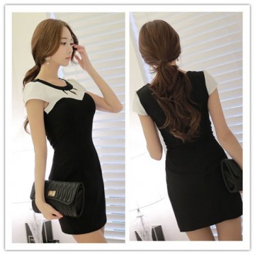 TE3932GJ New style temperament sexy hollow out tight hip dress