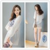 TE1394GJ Japanese fashion casual v-neck embroidery long shirt