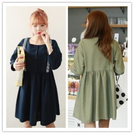 TE1414GJWL Japanese fashion sweet stripes splicing casual dress